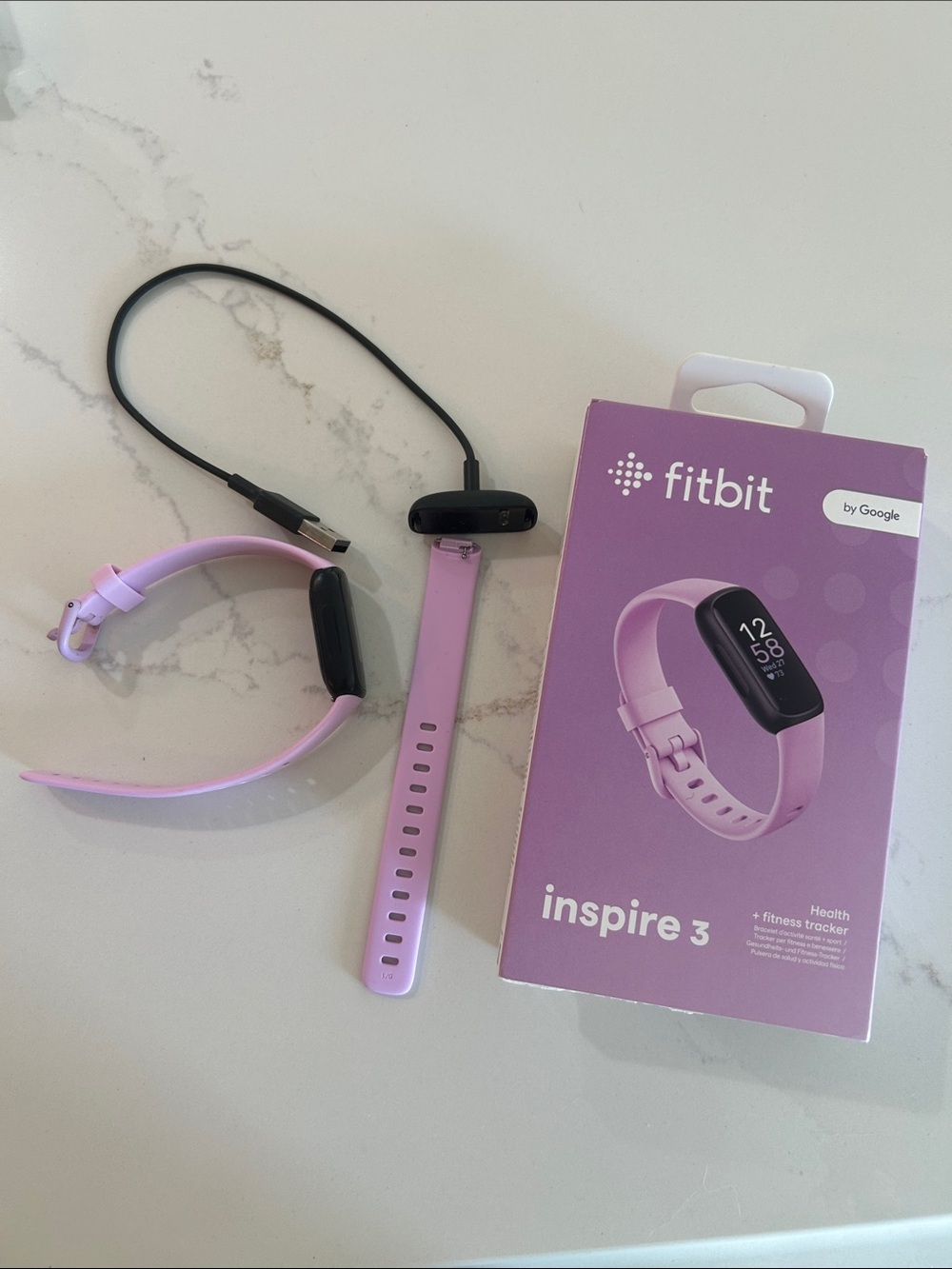 fitbit Inspire 3 Fitness Tracker - Lavender Pink Band - Picture 5 of 10